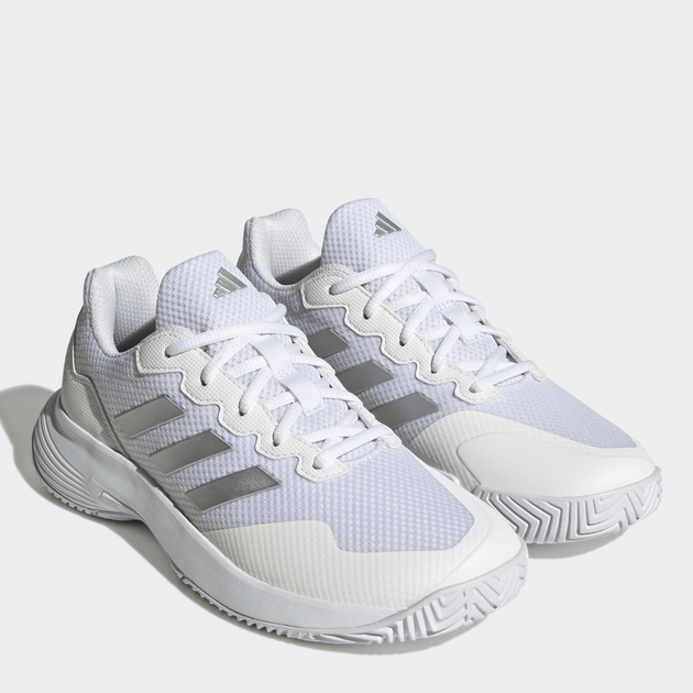 Женские кроссовки для тенниса Adidas Gamecourt 2 W HQ8476 36.5 (4UK) 22.5 см Ftwwht/Silvmt/Ftwwht (4066748165421) - Фото 2 Женские кроссовки для тенниса Adidas Gamecourt 2 W HQ8476 36.5 (4UK) 22.5 см Ftwwht/Silvmt/Ftwwht (4066748165421) - изображение 2