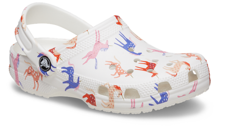 Детские сабо CROCS CLASSIC CHARACTER PRINT CLOG KIDS 32 Белые в принт 209695 - изображение 9