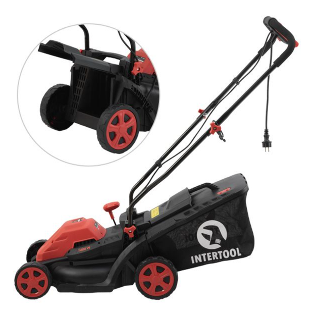 Газонокосилка электрическая Intertool-Storm 1400Вт x 340мм x 35л (WT-2264) - изображение 5
