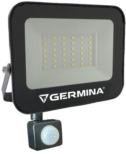 Світлодіодний прожектор Germina GW-0102 з датчиком руху 30 Вт 3000 лм 6400 К Hera - зображення 1