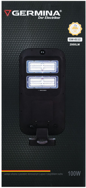Lampa uliczna Germina GW-0112 z panelem słonecznym Lupus i czujnikiem ruchu - obraz 7