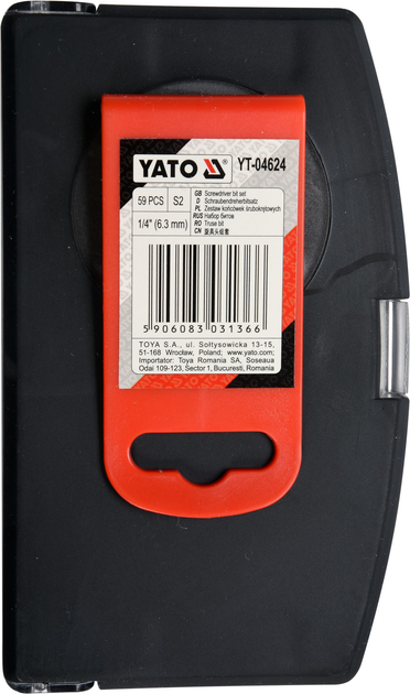 Zestaw bitów YATO z uchwytem 1/4" 59 szt. (YT-04624) - obraz 3