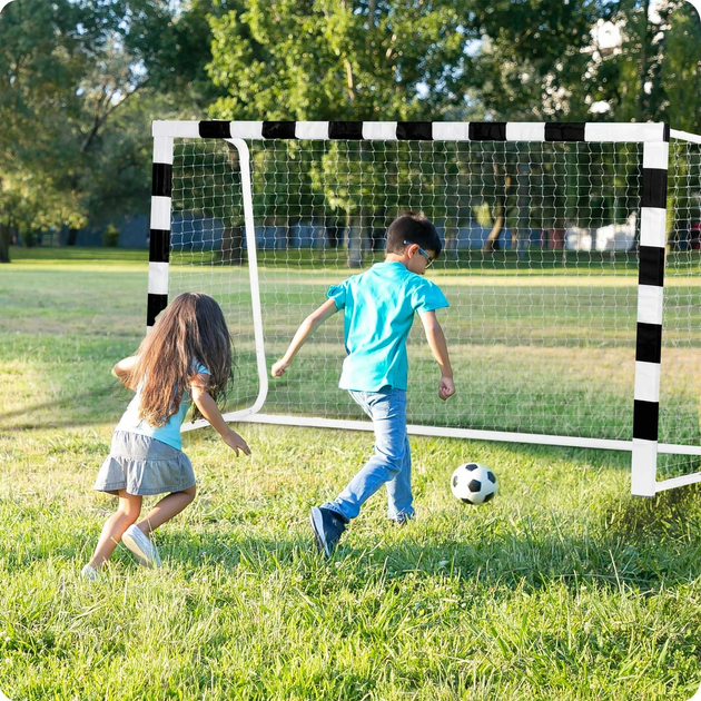 Bramka do piłki nożnej Neo Sport 300 x 160 x 90 cm czarno - biała NS-460 (5903890617684) - obraz 10
