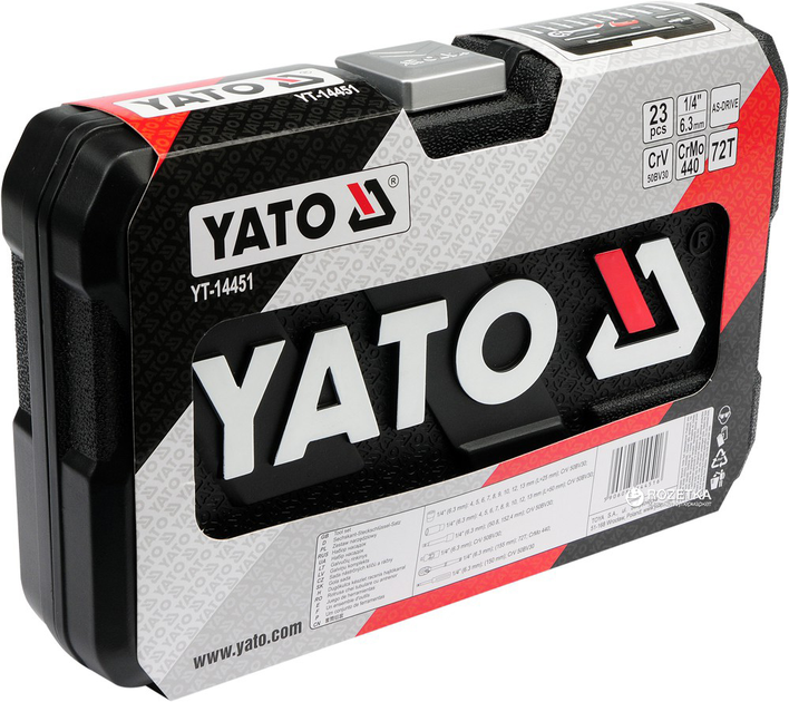 Zestaw nasadek YATO 23 elementy (YT-14451) - obraz 4