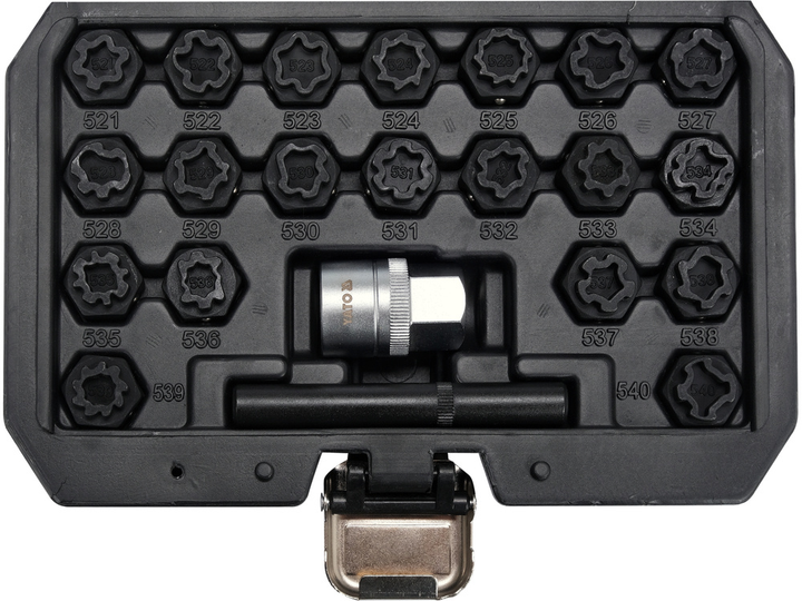 Zestaw nasadek YATO do śrub kół samochodów Volkswagen 1/2" 22 szt. (YT-060305) - obraz 2