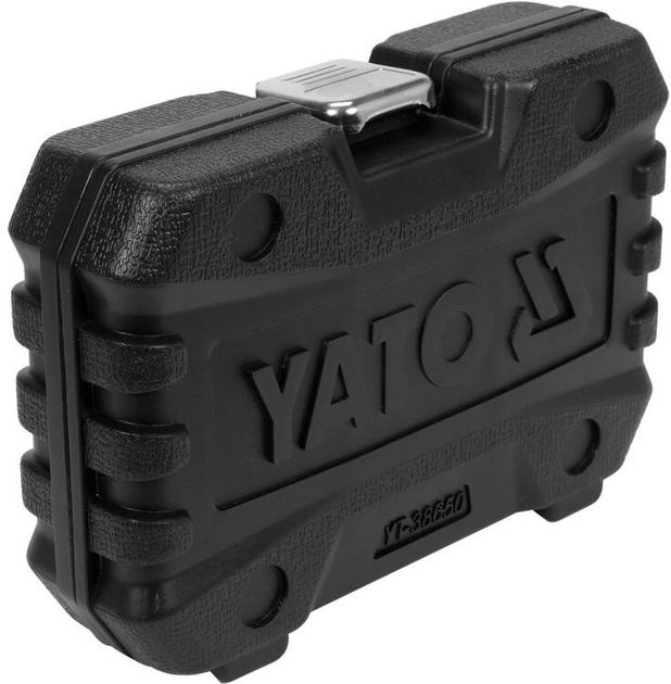 Набір наскрізних торцевих головок SPLINE YATO квадрат 1/4" М45-М13 з обладунками (YT-38650) - зображення 2