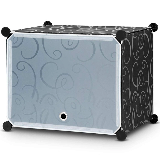 Пластикова складана шафа Storage Cube Cabinet 12 секцій Чорний (N-16) - Фото 8 Пластикова складана шафа Storage Cube Cabinet 12 секцій Чорний (N-16) - зображення 8