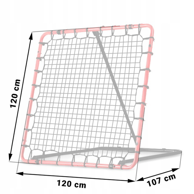 Bramka treningowa Neo Sport rebounder 120 x 120 cm NS-491 (5903890625399) - obraz 7