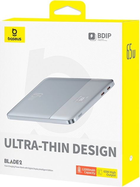 Powerbank Baseus Blade2 12000mAh 65W Horizon Silver (P10063801S13-00) - obraz 9