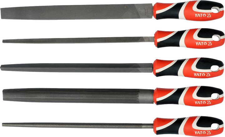 Zestaw pilników do metalu YATO 250 mm 5 szt. (YT-6239) - obraz 1
