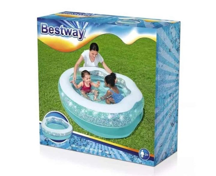 Надувной детский бассейн 150 x 127 x 43 см Bestway 52489 (с блестками) - изображение 4