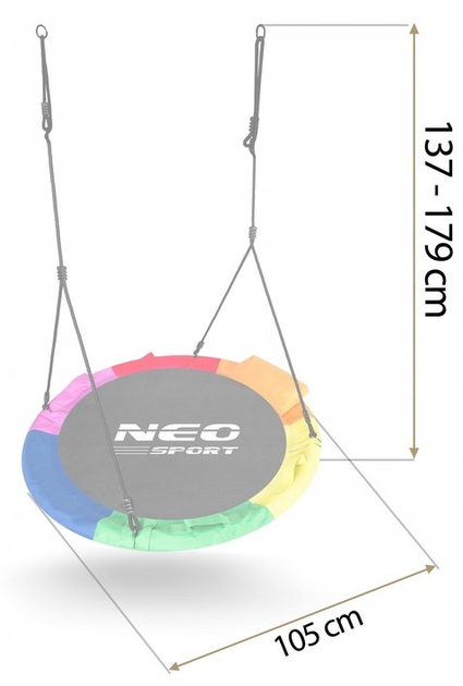 Huśtawka Neo-Sport Bocianie gniazdo Swingo 105 cm (5903890625337) - obraz 4