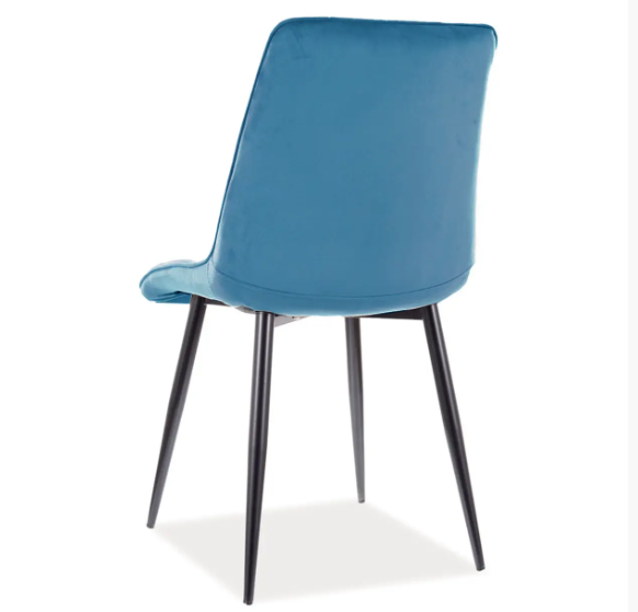 Стул мягкий со спинкой Velka Chic Bluvel 46 Velvet VBl46 морской - изображение 2