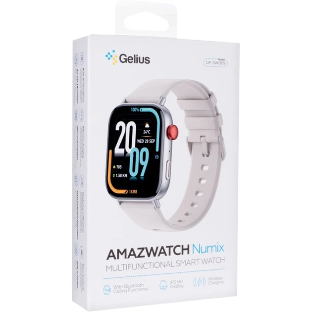Смарт-годинник Gelius GP-SW009 Amazwatch Numix Silver - Фото 6 Смарт-годинник Gelius GP-SW009 Amazwatch Numix Silver - зображення 6