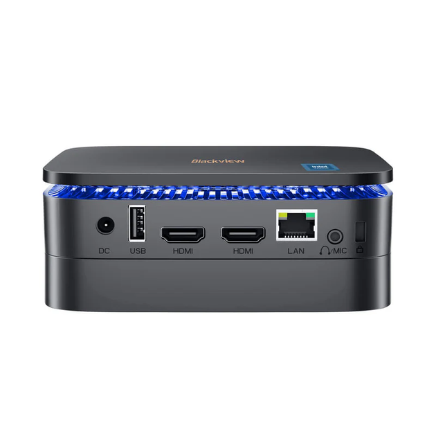 Міні ПК Blackview MP60 / Intel Celeron N5095 / RAM 16GB / SSD 512GB / 2 x HDMI / LAN / Wi-Fi 5 / Bluetooth 4.2 / Windows 11 / Чорний - зображення 4