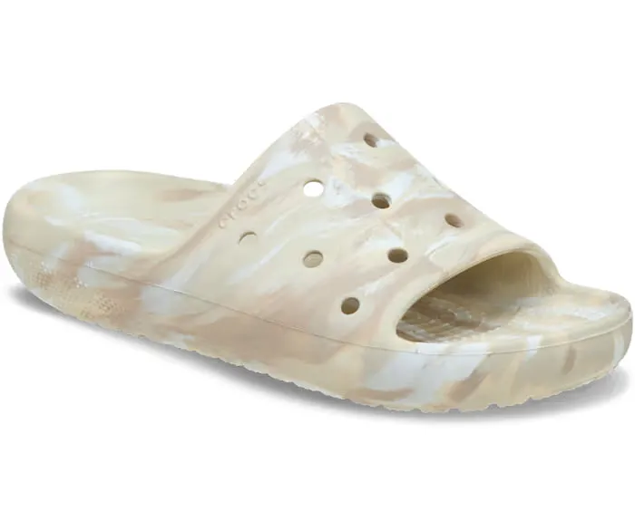 Чоловічі шльопанці Клісік Біж Crocs Classic Marbled Slide 2 Bone/Multi (42-43, бежевий) - зображення 2