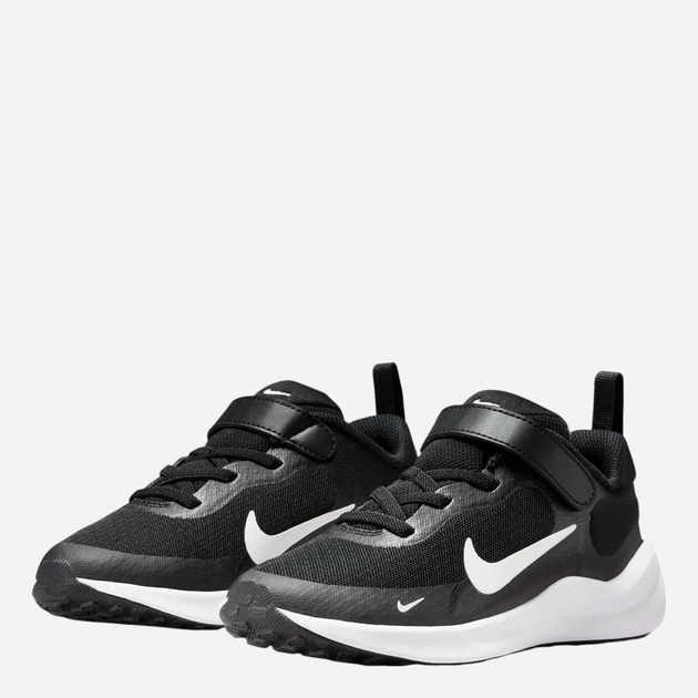 Buty sportowe chłopięce na rzepy Nike Revolution 7 (Psv) FB7690-003 26 Czarne - obraz 2