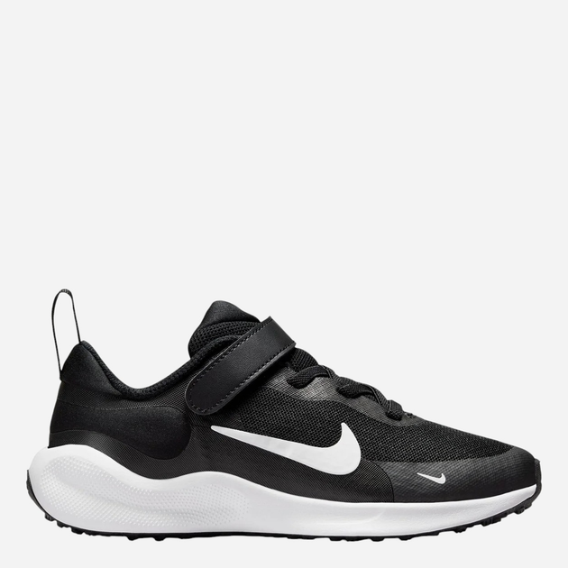 Buty sportowe chłopięce na rzepy Nike Revolution 7 (Psv) FB7690-003 30 Czarne - obraz 1