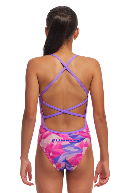 Детский купальник Funkita Girl's Strapped In One Piece Rockie High (FKS034G71983) размер 10 розовый 140 - изображение 2