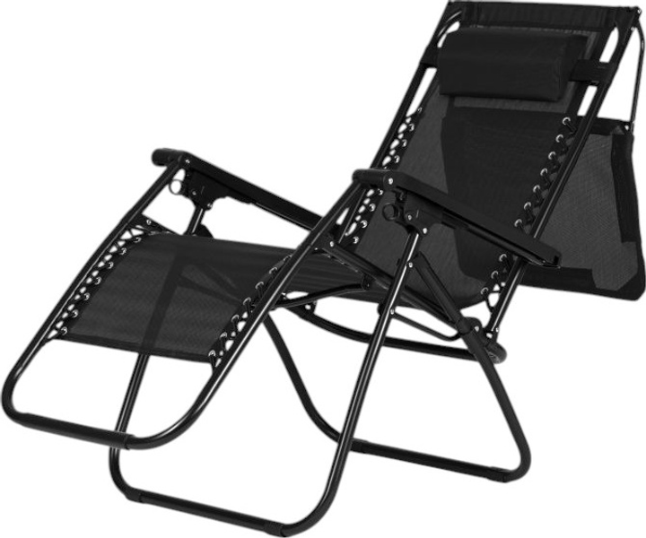 Садовий шезлонг ModernHome by Multistore Black (ZRL009-R BLACK) - зображення 4