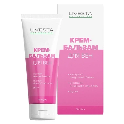 Крем-бальзам для вен з екстрактом п'явки LIVESTA, 75 мл – купити