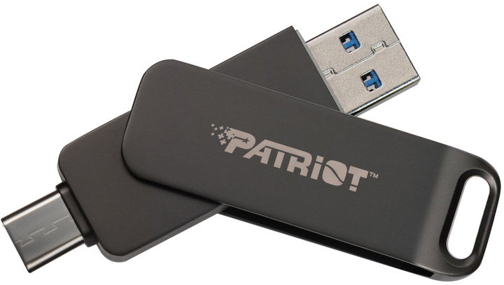 Pendrive Patriot Rage R550 128GB USB 3.2 Gen1 + Type-C Black (PE128GR550DSAD) - obraz 2