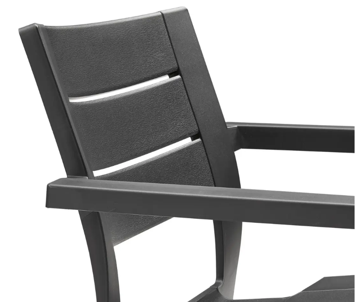 Садовий стілець пластиковий Julie Dining Chair 246188 графіт - изображение 3