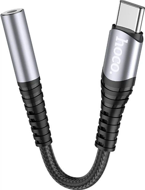 Кабель-перехiдник Hoco LS33 Type-C Digital 3.5 Audio converter Metal Gray (6931474761163) - зображення 3