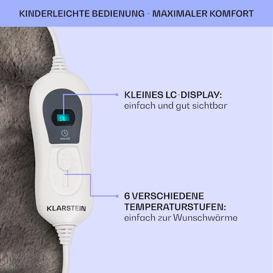 Электрическое одеяло Klarstein Watson SuperSoft 120 Вт 180 x 130 см - изображение 6