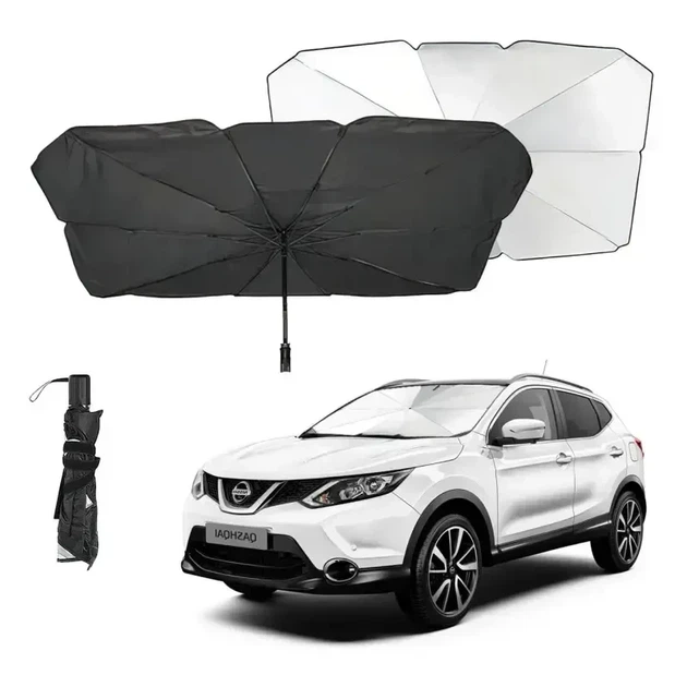 Зонт автомобильный Generic 135×75 см Солнцезащитный с чехлом - изображение 2