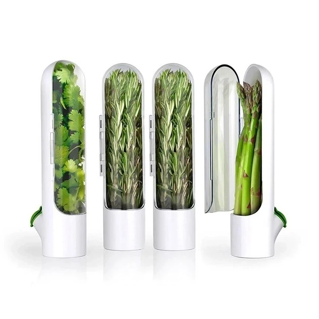 Контейнер для зберігання зелені Herb Saver Білий Пластиковий з резервуаром для води - зображення 5