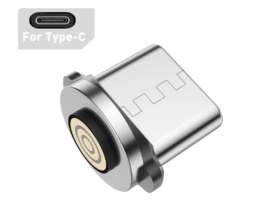 Магнитный кабель USLION 2 в 1 (Быстрая зарядка 5A) / Type-C - USB / 540 градусов / Круглый / 100 см. / Черный - изображение 6