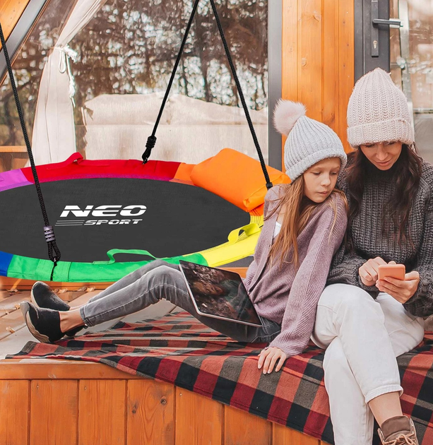 Гойдалка Neo-Sport Лелече гніздо Swingo 120 см XXL Різноколььорова (5903890617660) - зображення 14