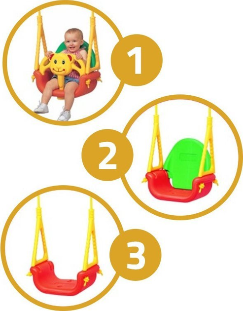 Huśtawka dziecięca Ricokids 3 w 1 Miś 424 (5902596153496) - obraz 5