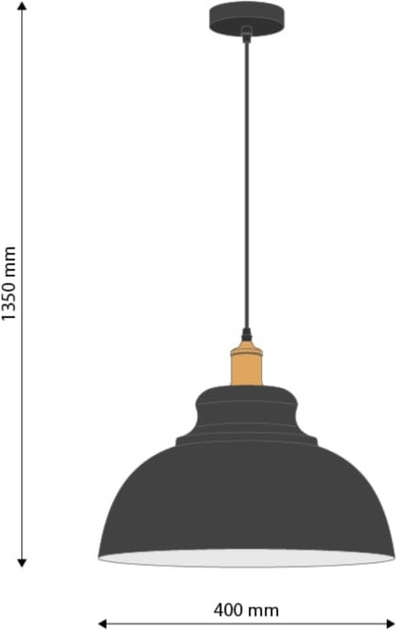 Żyrandol wiszący DPM SL-0093 E27 Black/Cooper (5906881231265) - obraz 3