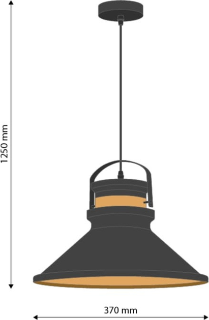 Żyrandol wiszący DPM SL-0099 E27 Black/Cooper (5906881231388) - obraz 5