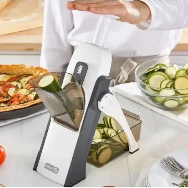 Терка для овочів Brava Spring Slicer ресторанна якість нарізки овочів полуавтоматичний режим з пружинною конструкцією - зображення 2