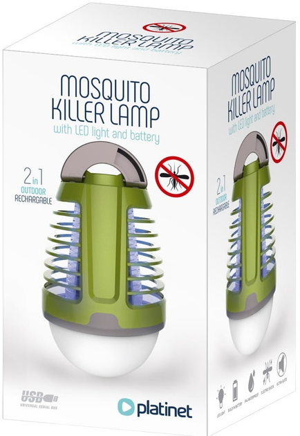 Lampa owadobójcza Platinet 5H BAT 6500K IP44 Green (PMKL6500) - obraz 2