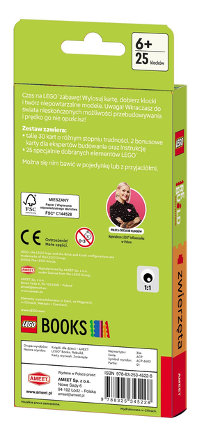 Ігровий набір Ameet Lego Відновлення книг Картки викликів Тварини ACP-6603 (9788325345228) - зображення 4