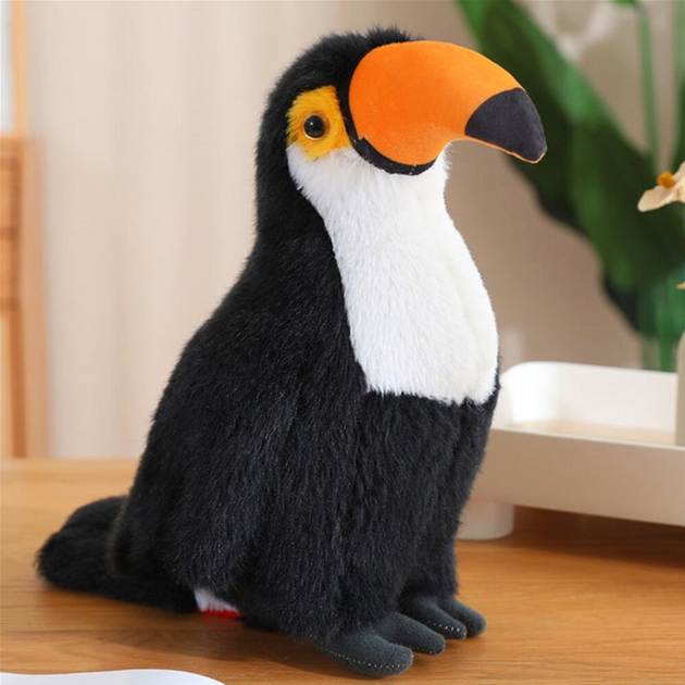 Maskotka-przytulanka Lean Toys Tukan Czarno-biały 30 cm 13819 (5905991033110) - obraz 3