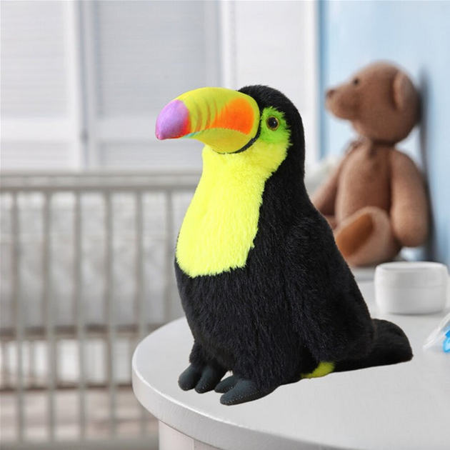 Maskotka-przytulanka Lean Toys Tukan Żółty 35 cm 13827 (5905991033189) - obraz 3