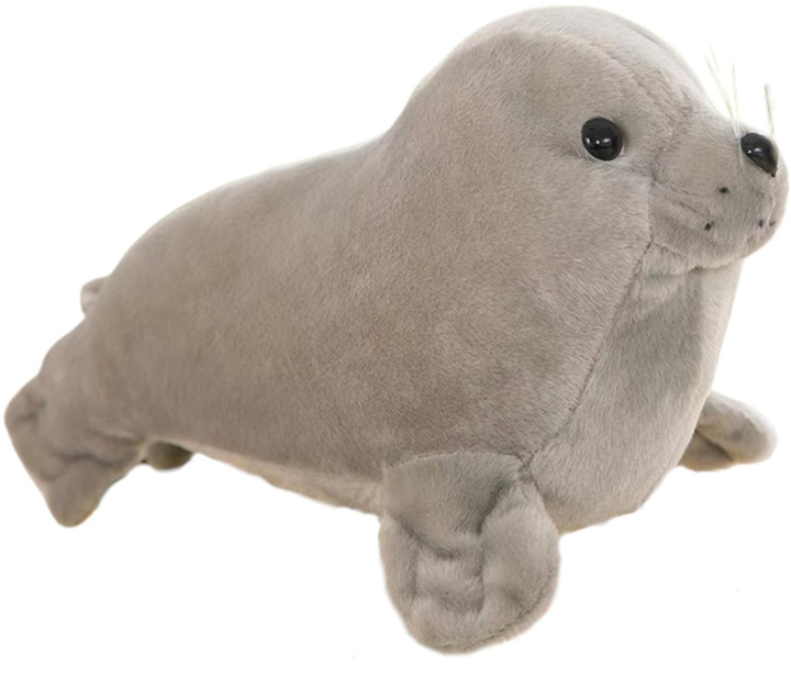 М'яка іграшка Lean Toys Тюлень Сірий 24 см 13831 (5905991033226) - зображення 1