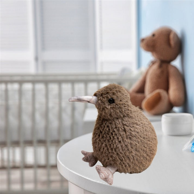 Maskotka-przytulanka Lean Toys Ptak Kiwi Ciemnobrązowy 17 cm 13840 (5905991033318) - obraz 3
