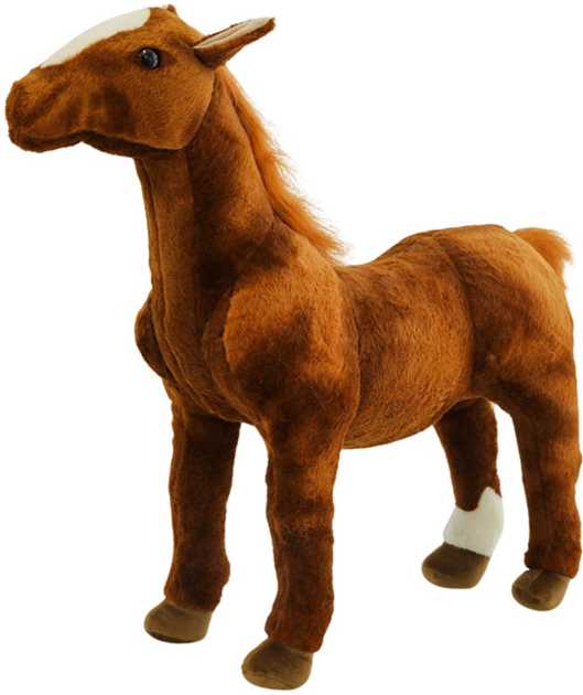 М'яка іграшка Lean Toys Кінь Коричневий 40 x 37 см 13917 (5905991033783) - зображення 1