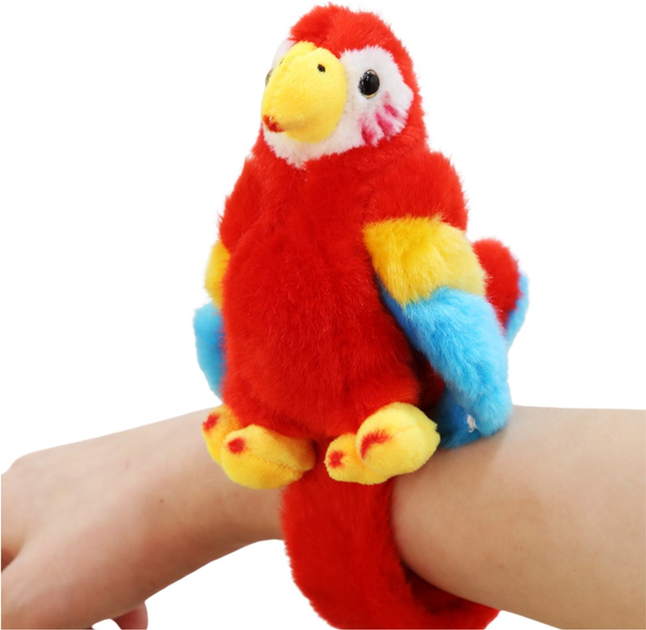 М'яка іграшка-браслет Lean Toys Папуга Червона 13936 (5905991033868) - зображення 2