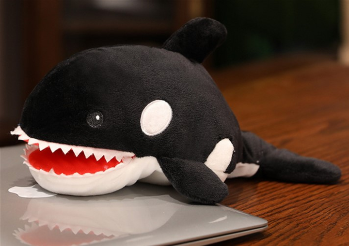 Maskotka-pacynka Lean Toys Orka Oceaniczna 30 cm 16403 (5905679079133) - obraz 2
