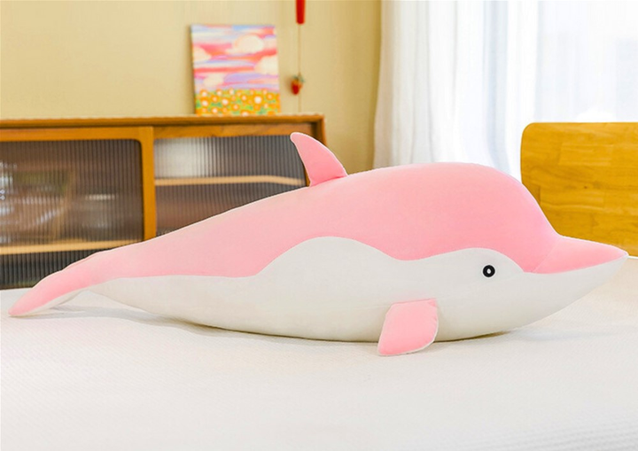 М'яка іграшка Lean Toys Дельфін Рожевий 70 см 16473 (5905679079836) - зображення 2