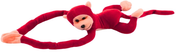 Maskotka Lean Toys Małpka z dźwiękiem Czerwona 60 cm 16808 (5905884451250) - obraz 1