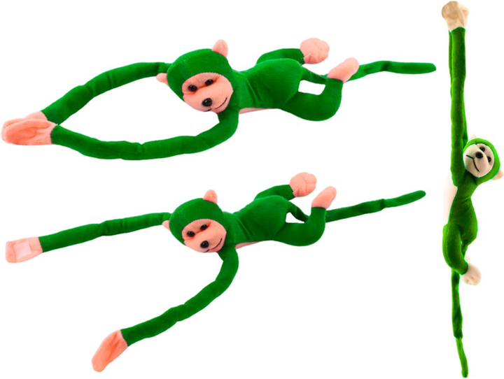 М'яка іграшка Lean Toys Мавпа зі звуком Зелена 80 см 16820 (5905884451373) - зображення 4
