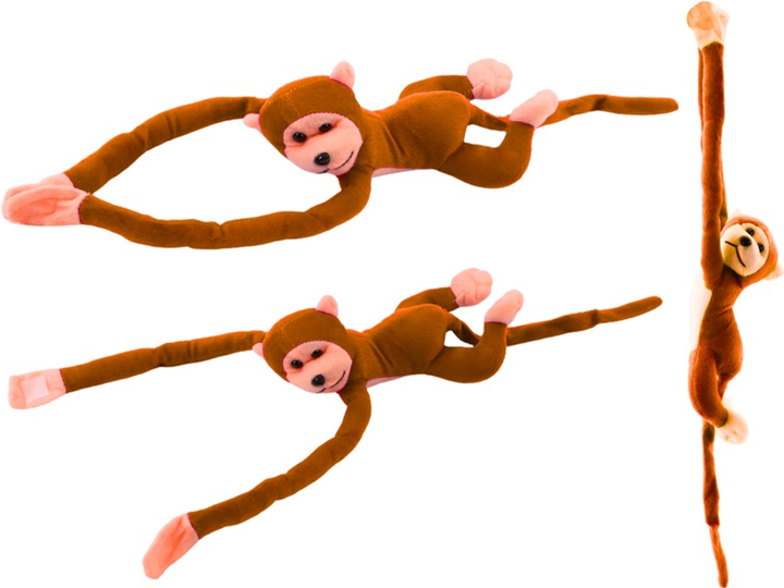 М'яка іграшка Lean Toys Мавпа зі звуком Світло-коричнева 80 см 16823 (5905884451403) - зображення 4